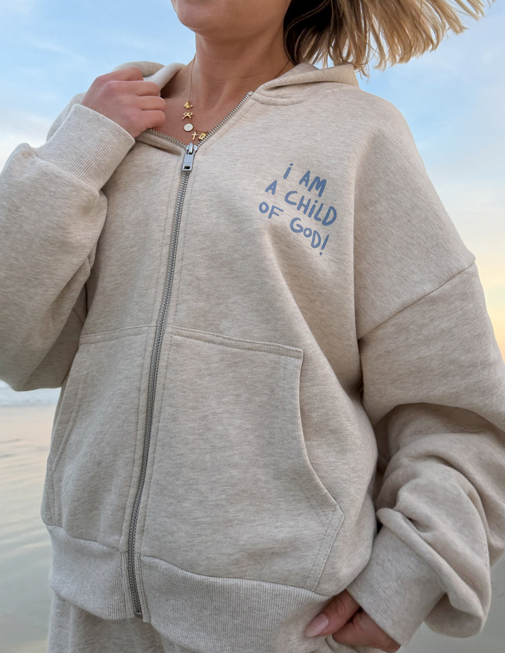 Child of God Eggshell Full-Zip Hoodie
