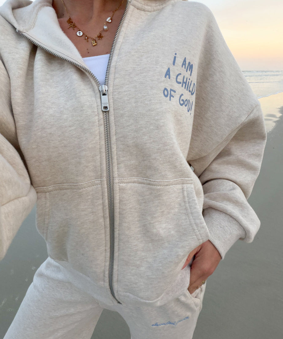 Child of God Eggshell Full-Zip Hoodie