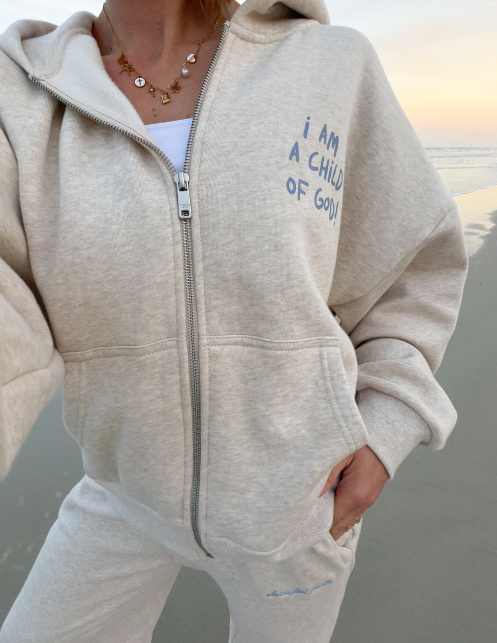 Child of God Eggshell Full-Zip Hoodie