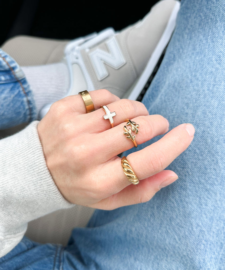 Highs and Lows Matte Gold Ring
