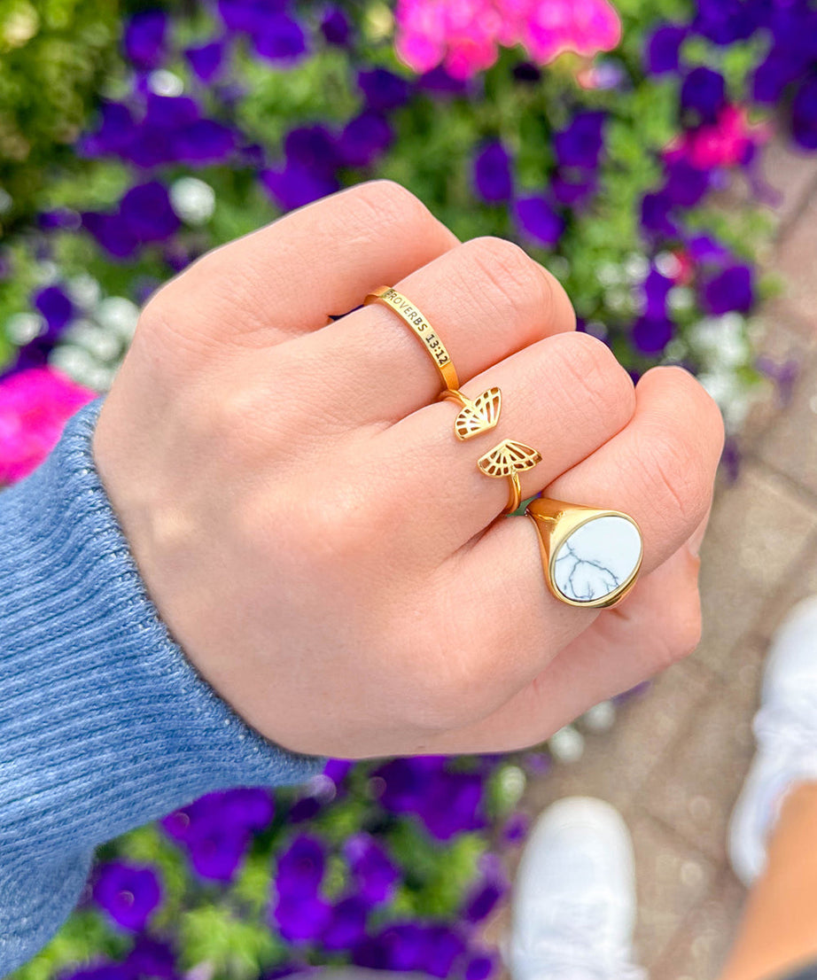 Howlite Stone Ring