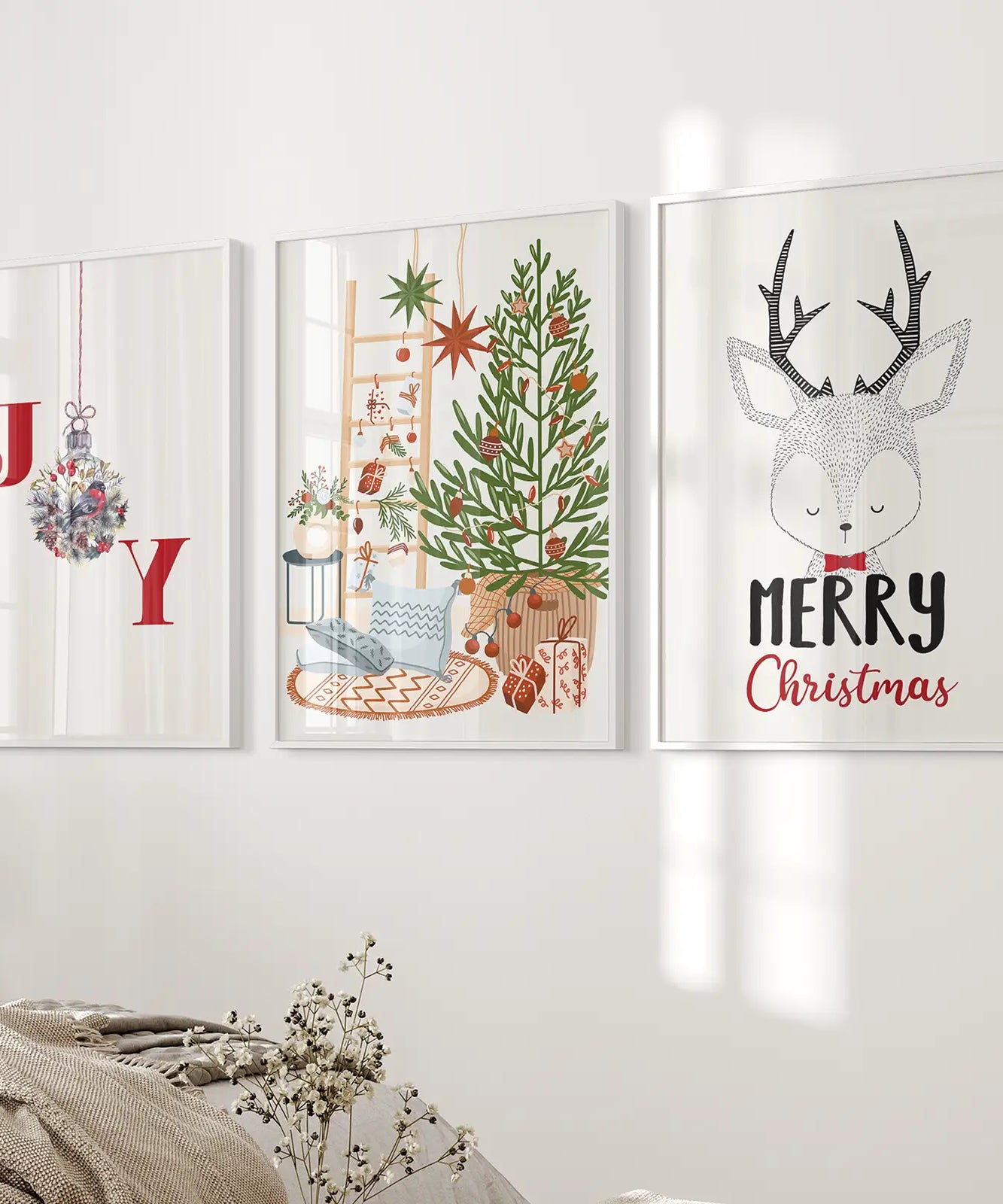 Kinderzimmer Weihnachten Winter Kunst Poster Wohndeko