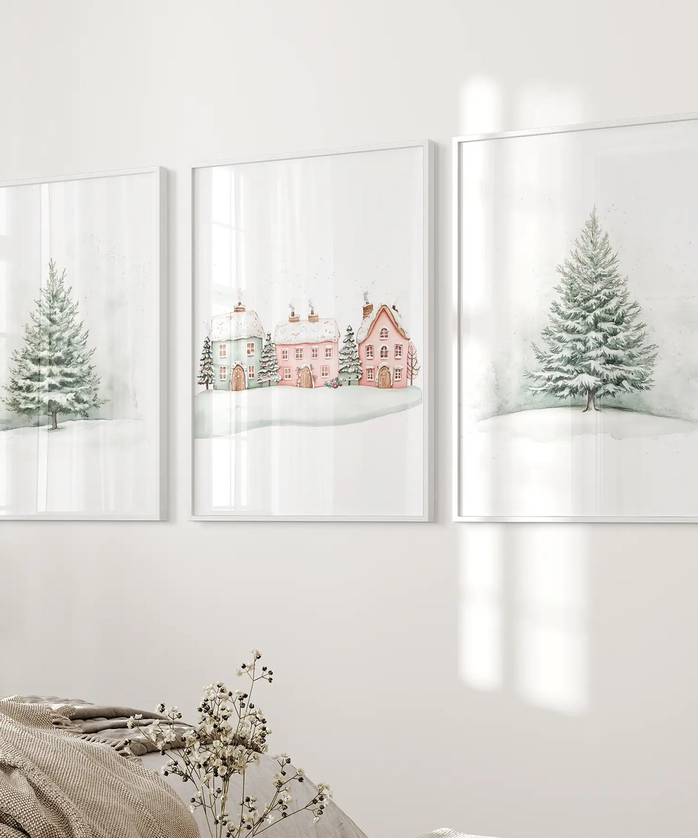 Winter Immergrüner Baum Weihnachtsdeko Wandkunst Poster