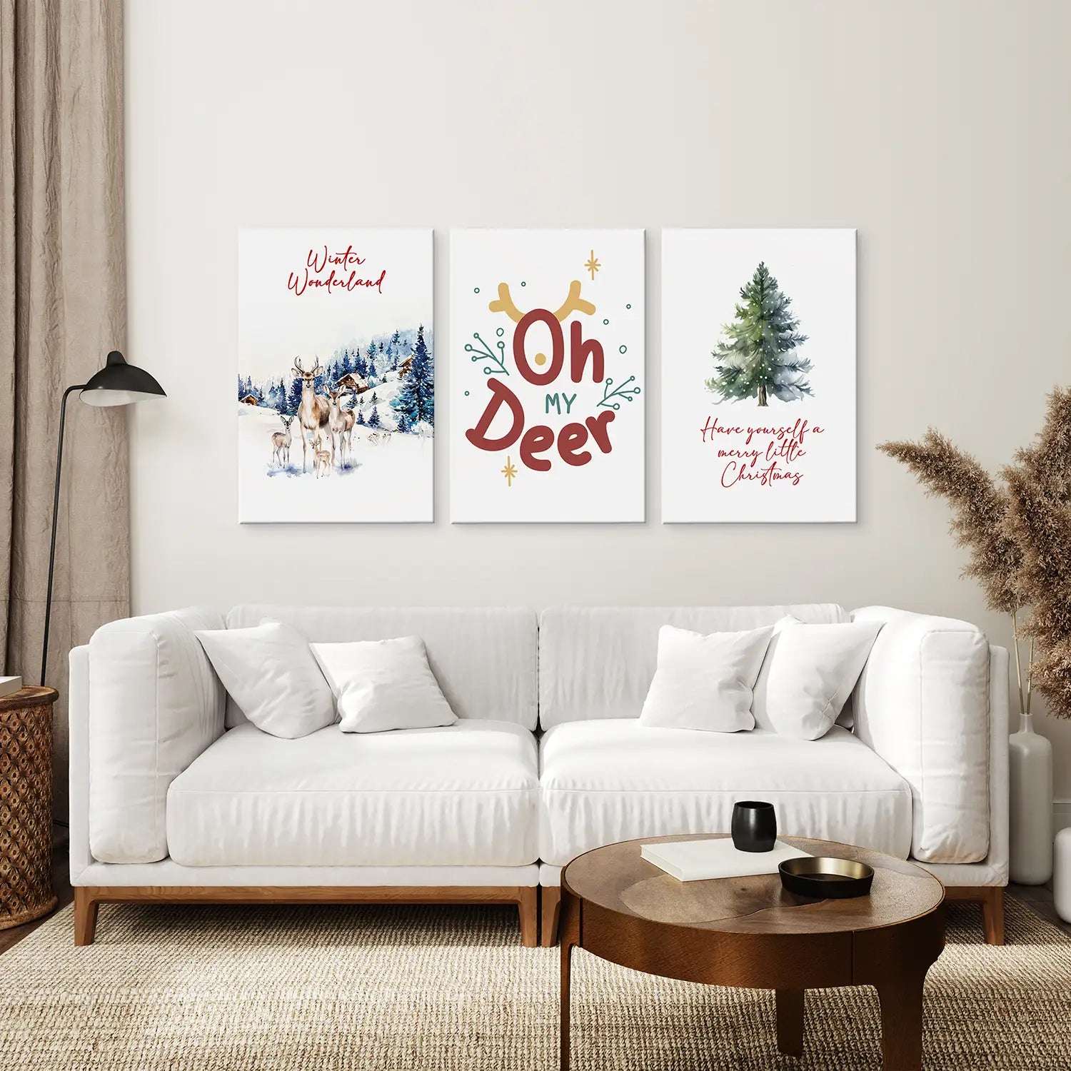 Winterwunderland Weihnachten Wandkunst-Druck-Set
