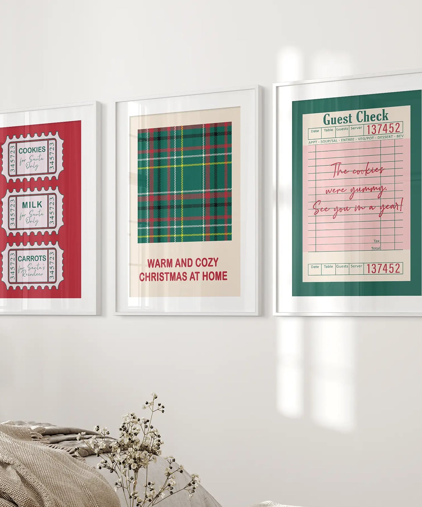 Gemütliche saisonale Weihnachtsdekor-Wandkunstposter