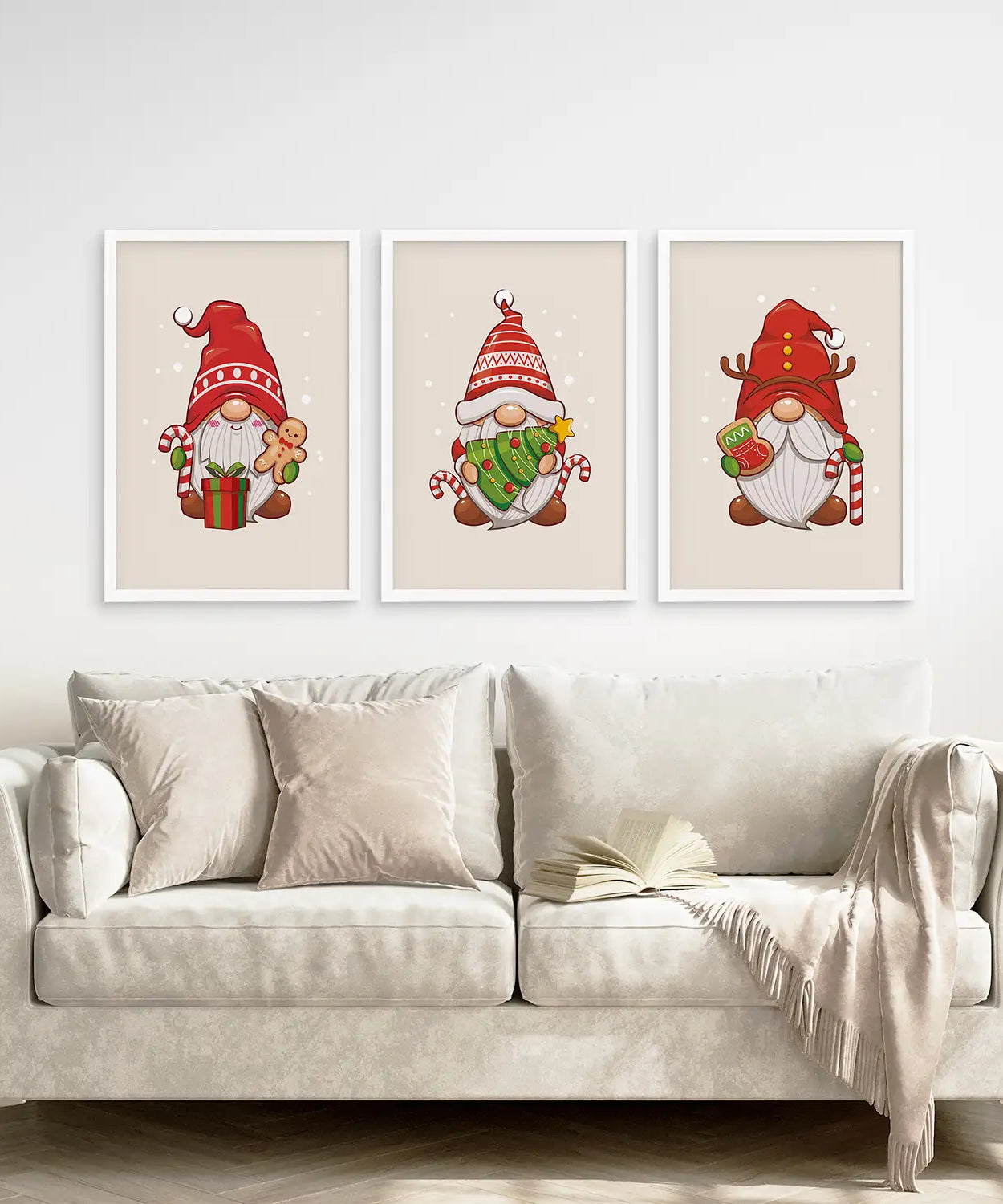 Weihnachtswichtel Kinderzimmer Deko Wandbild Set
