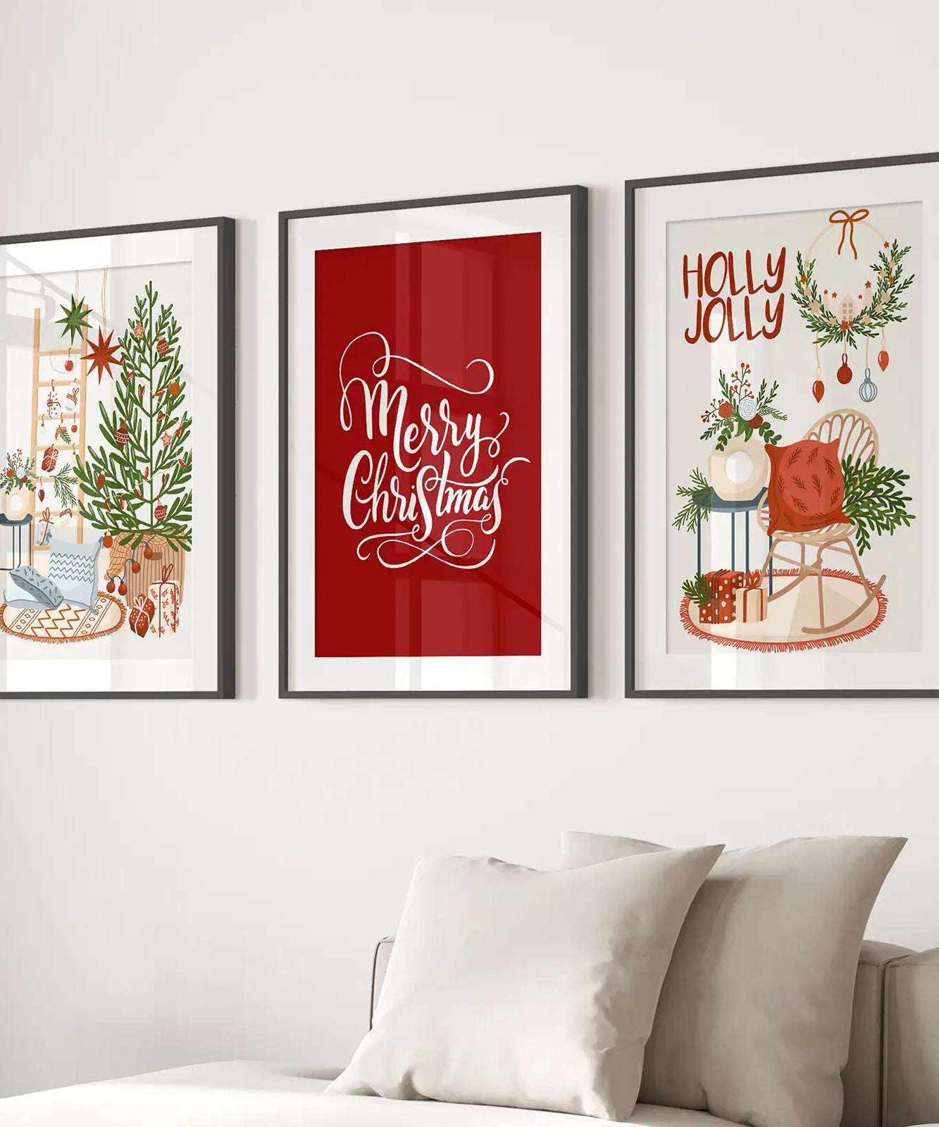 Winterlandschaft Druck Weihnachten Wanddeko Poster Kunst