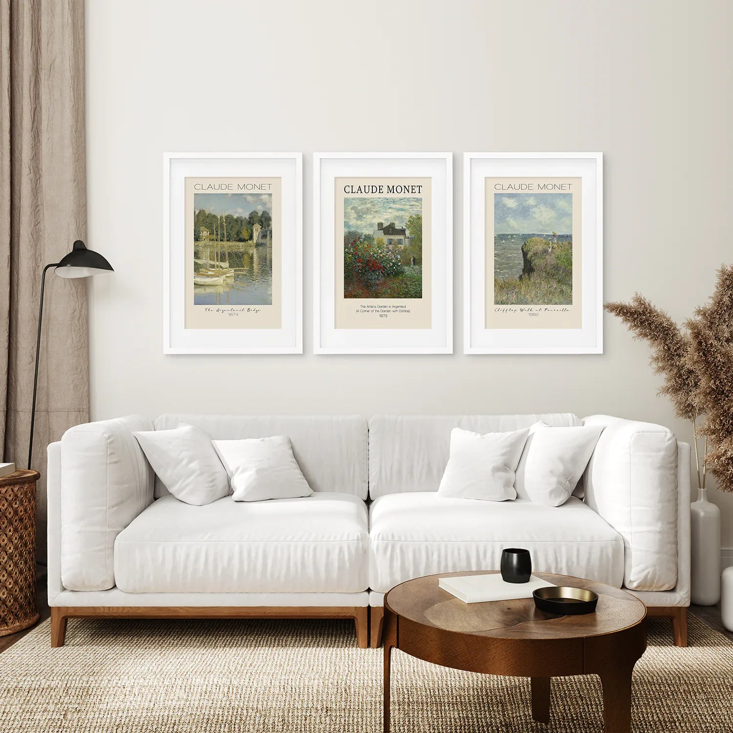 Claude Monet 3 Piece Wall Art Set | Vintage Landscape Prints