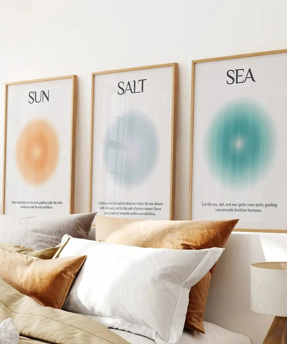 Sonne Salz und Meer Aura-Poster Wanddekorationsset