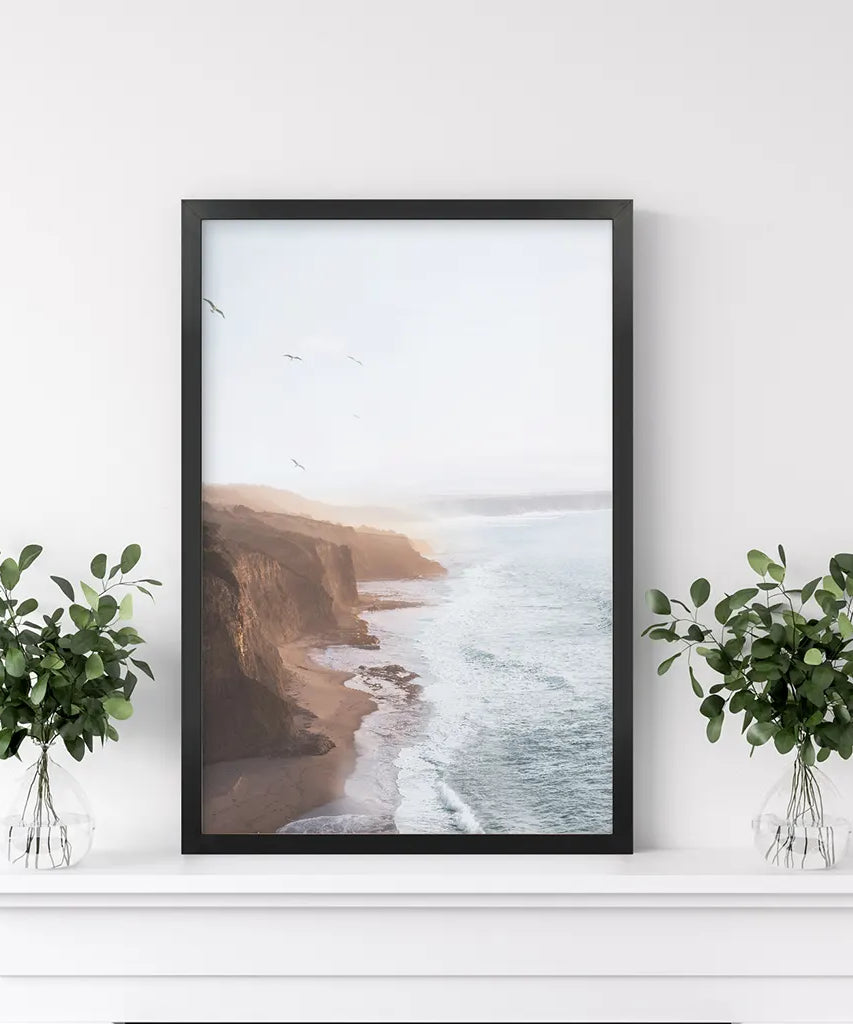 Poster: Küstenklippe und Meeresfelsen