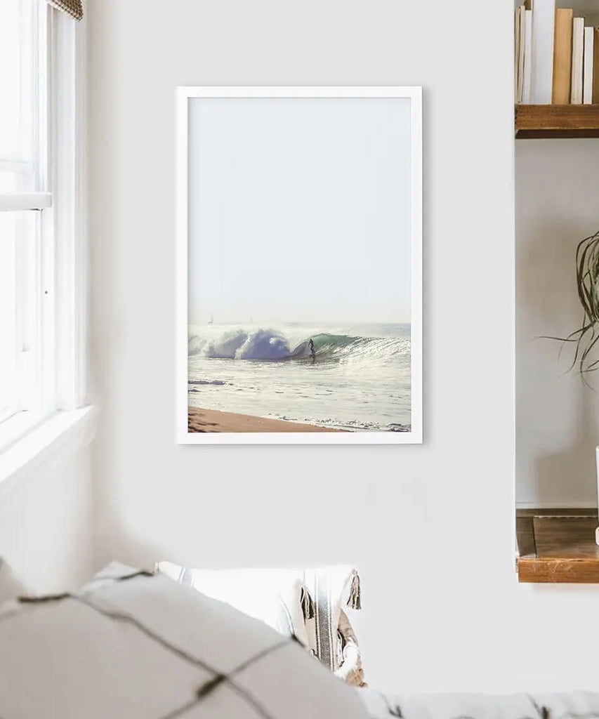 Kalifornien Surfen. Küstenwellen Wandkunstdruck