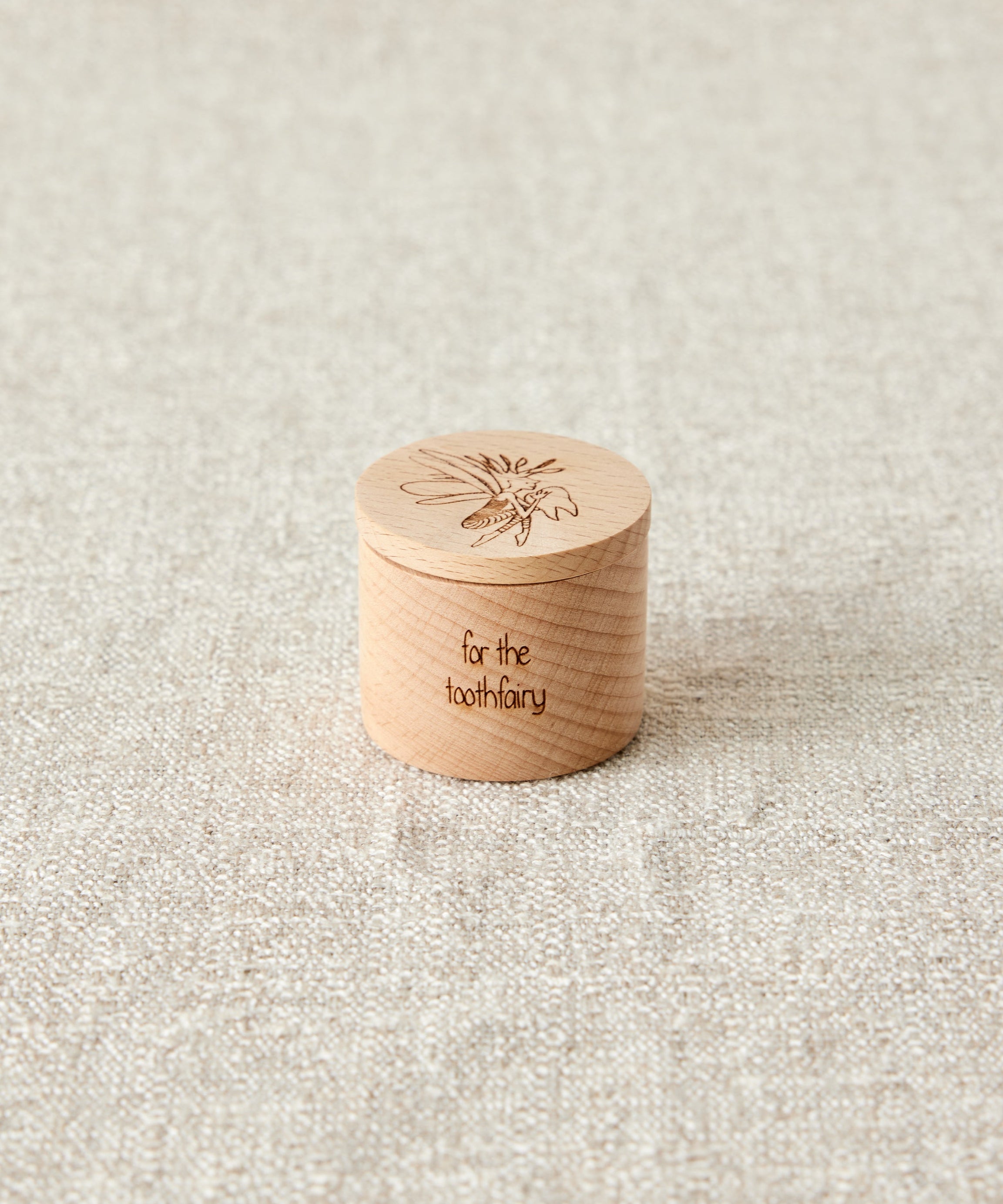 Etched Wooden Tooth Fairy Pot