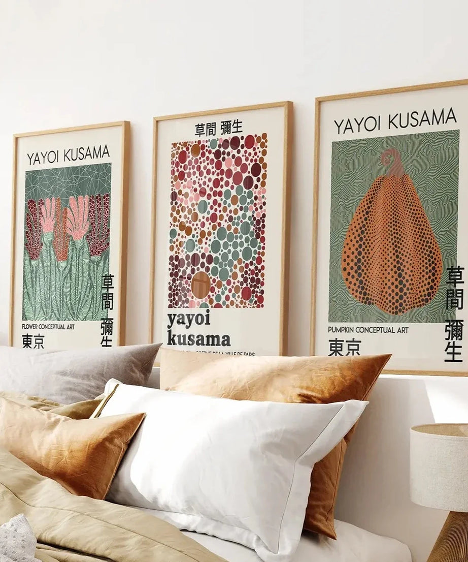 Contemporary Yayoi Kusama Retro Wall Art Decor