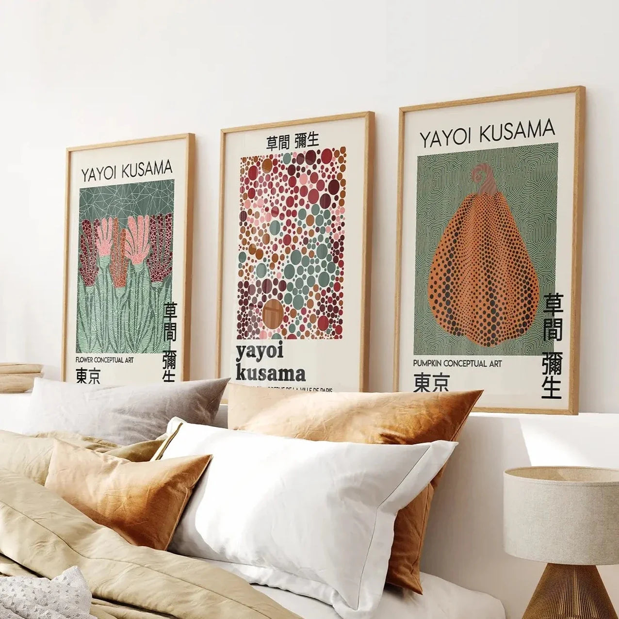 Contemporary Yayoi Kusama Retro Wall Art Decor