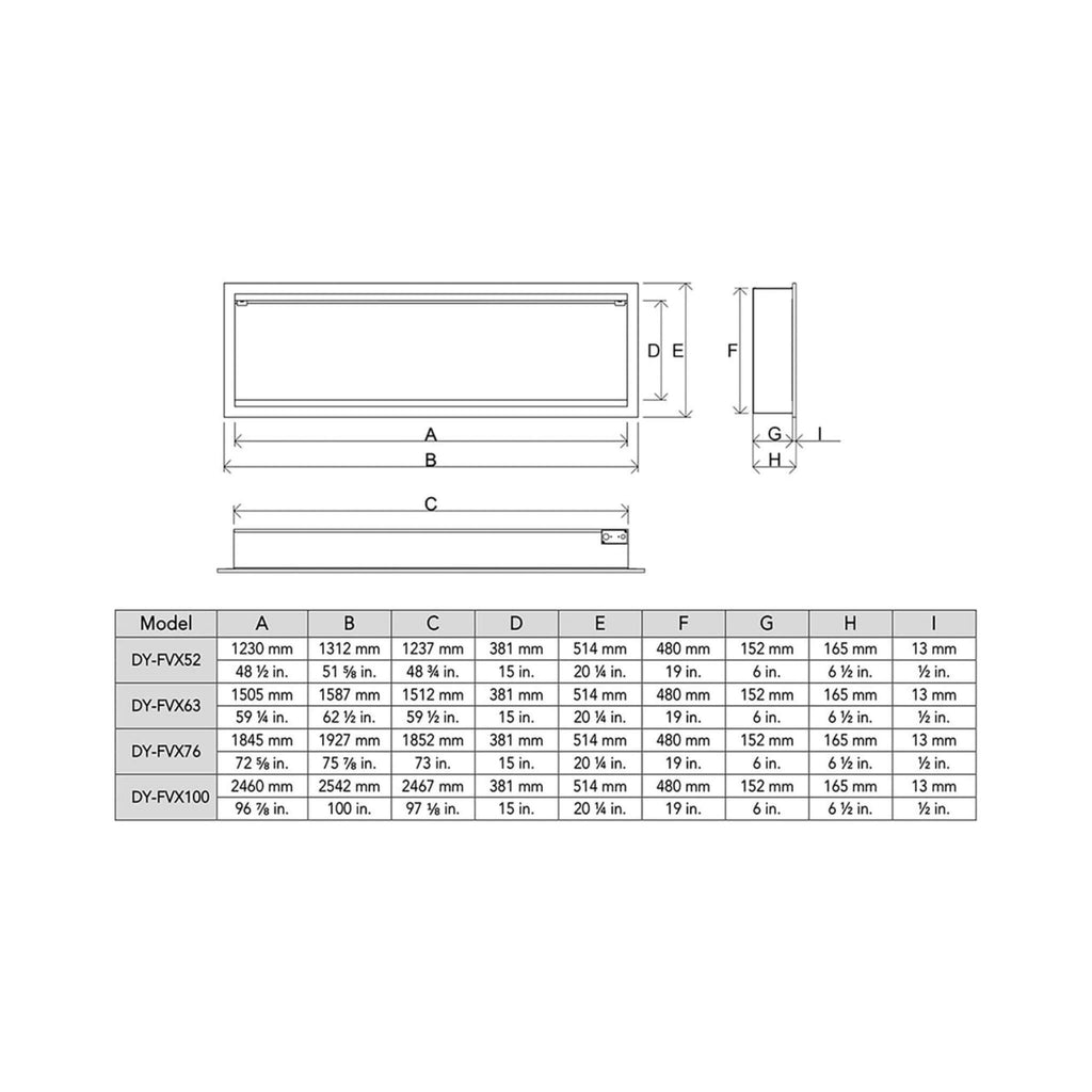 Dynasty Tempo 76-Inch Virtual Linear Electric Fireplace [DY-FVX76] (SAK84710)