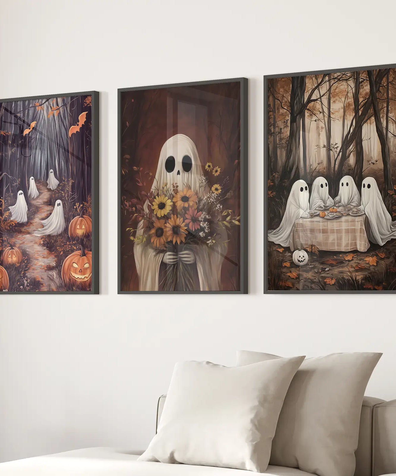 Bezaubernde und gruselige Kunst für das Herbstposter