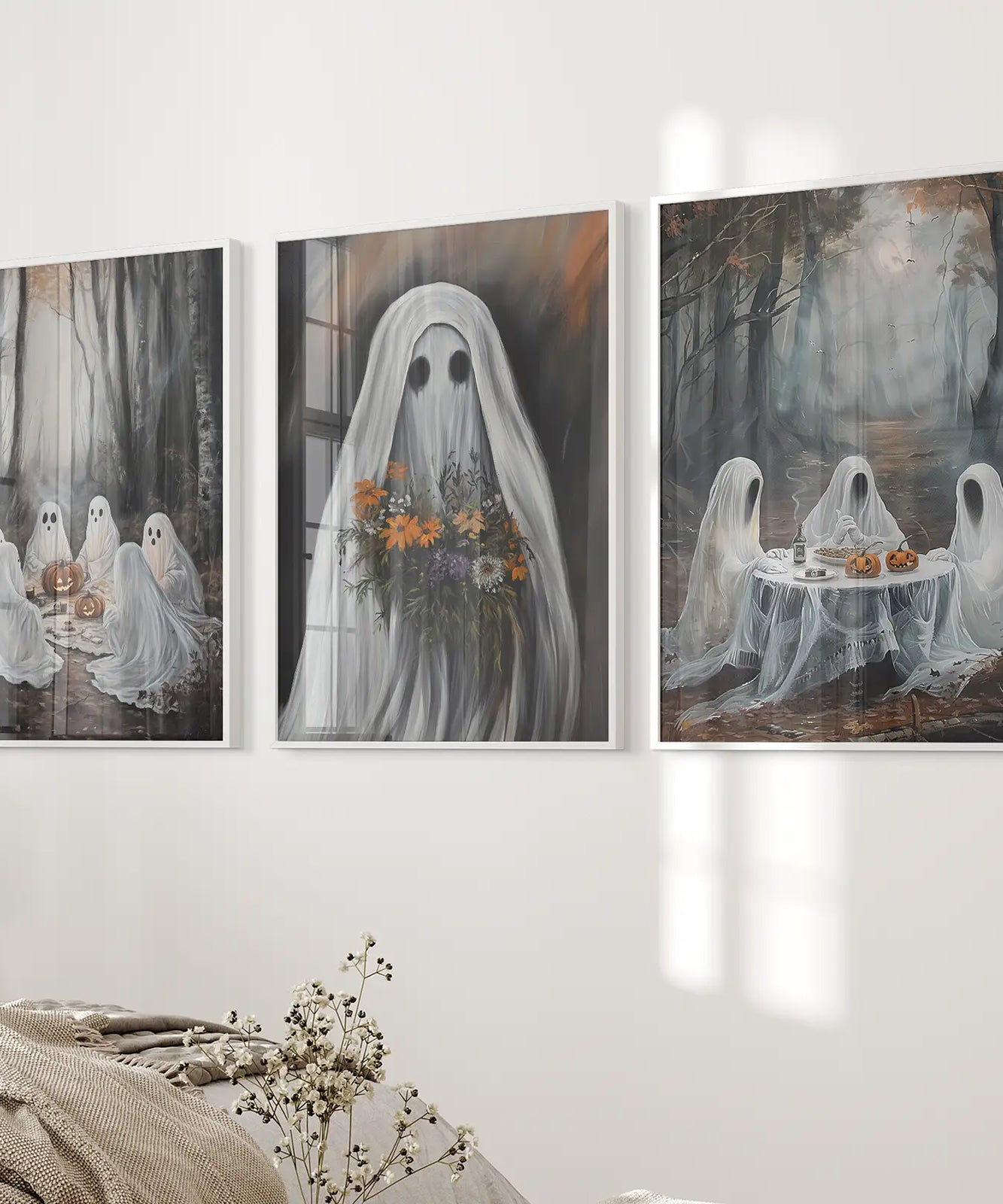 Moody Halloween Geister Trendiges Wandkunstposter