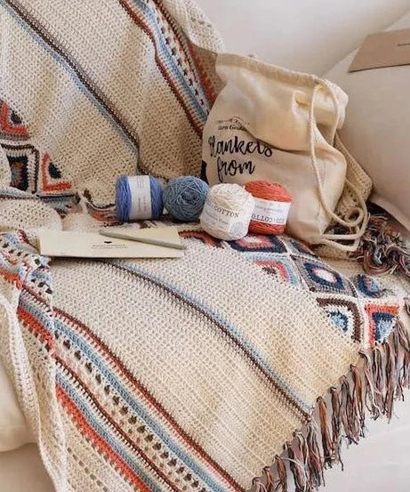 Boho Summer Throw Kit: Crochet-your-Own