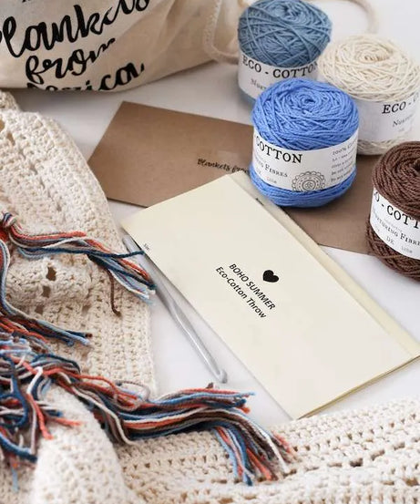 Boho Summer Throw Kit: Crochet-your-Own