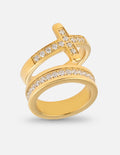 Cross Eternity Gem Ring Set