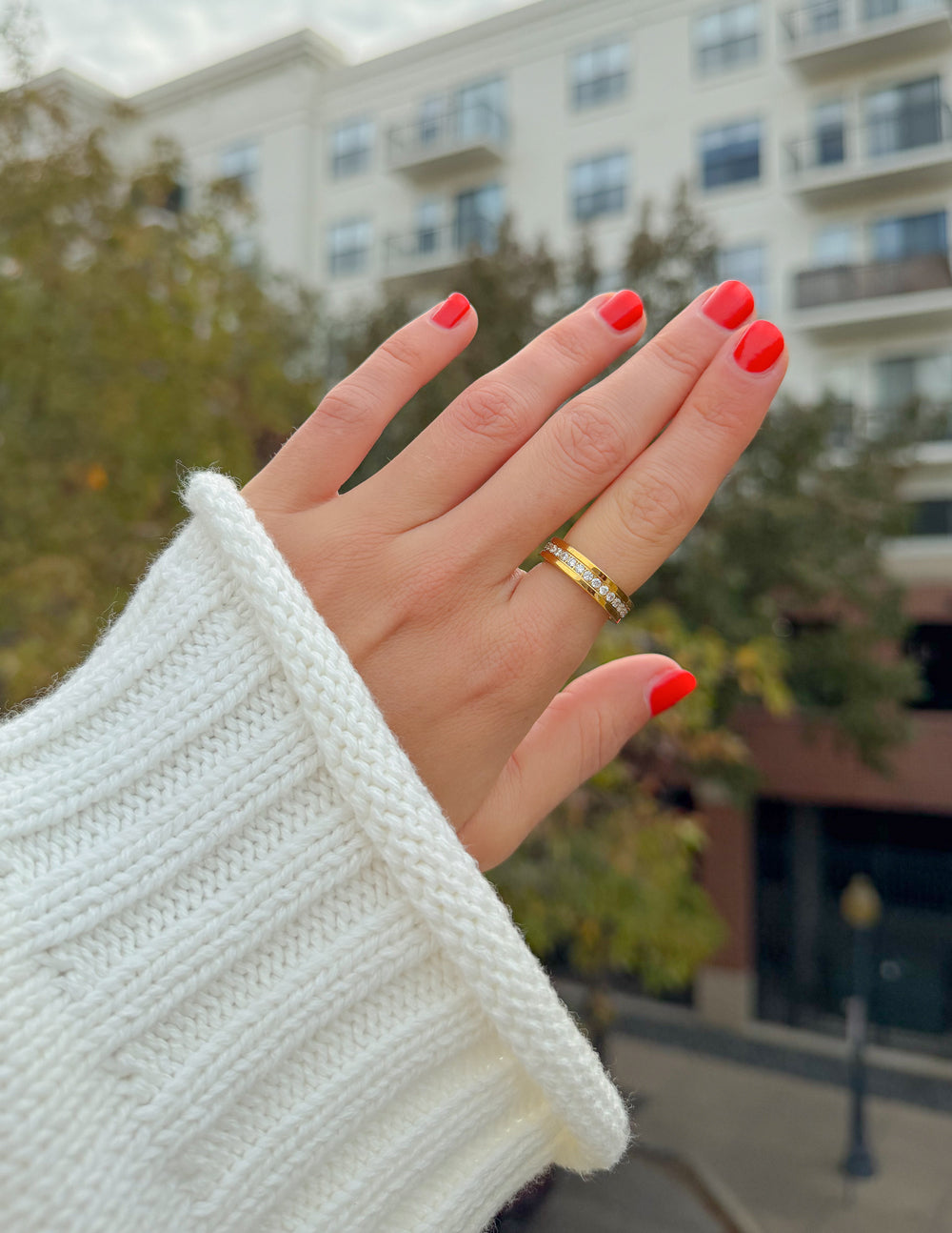 Cross Eternity Gem Ring Set