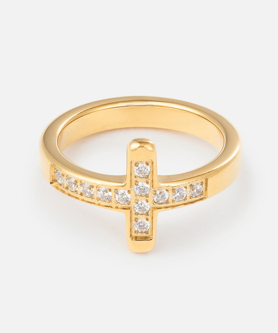 Cross Eternity Gem Ring Set