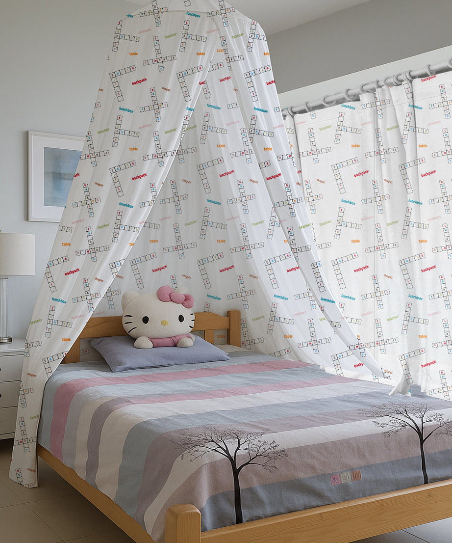 Crossword-Puzzle Printed Canopy