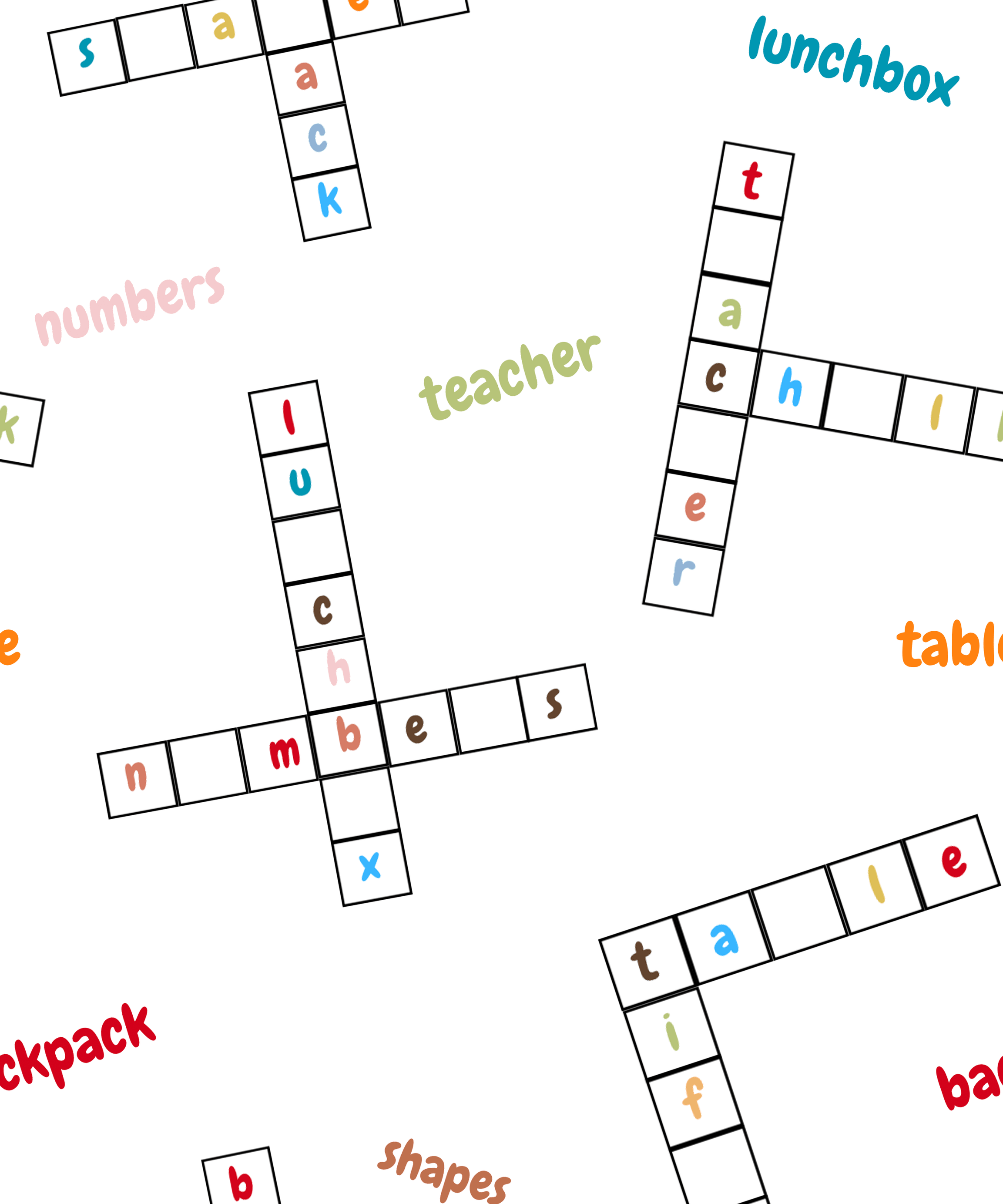 Crossword-Puzzle Printed Canopy