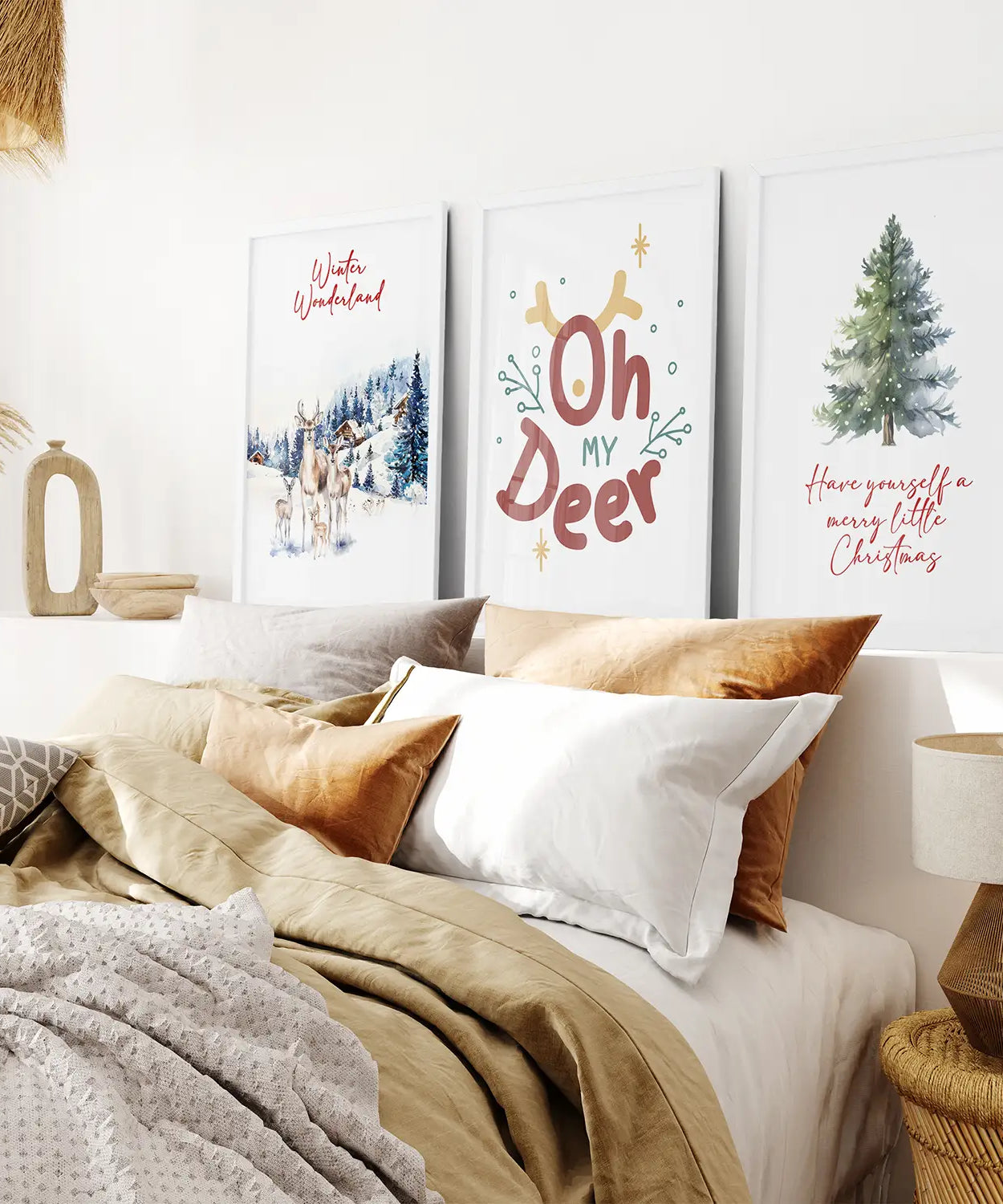 Winterwunderland Weihnachten Wandkunst-Druck-Set