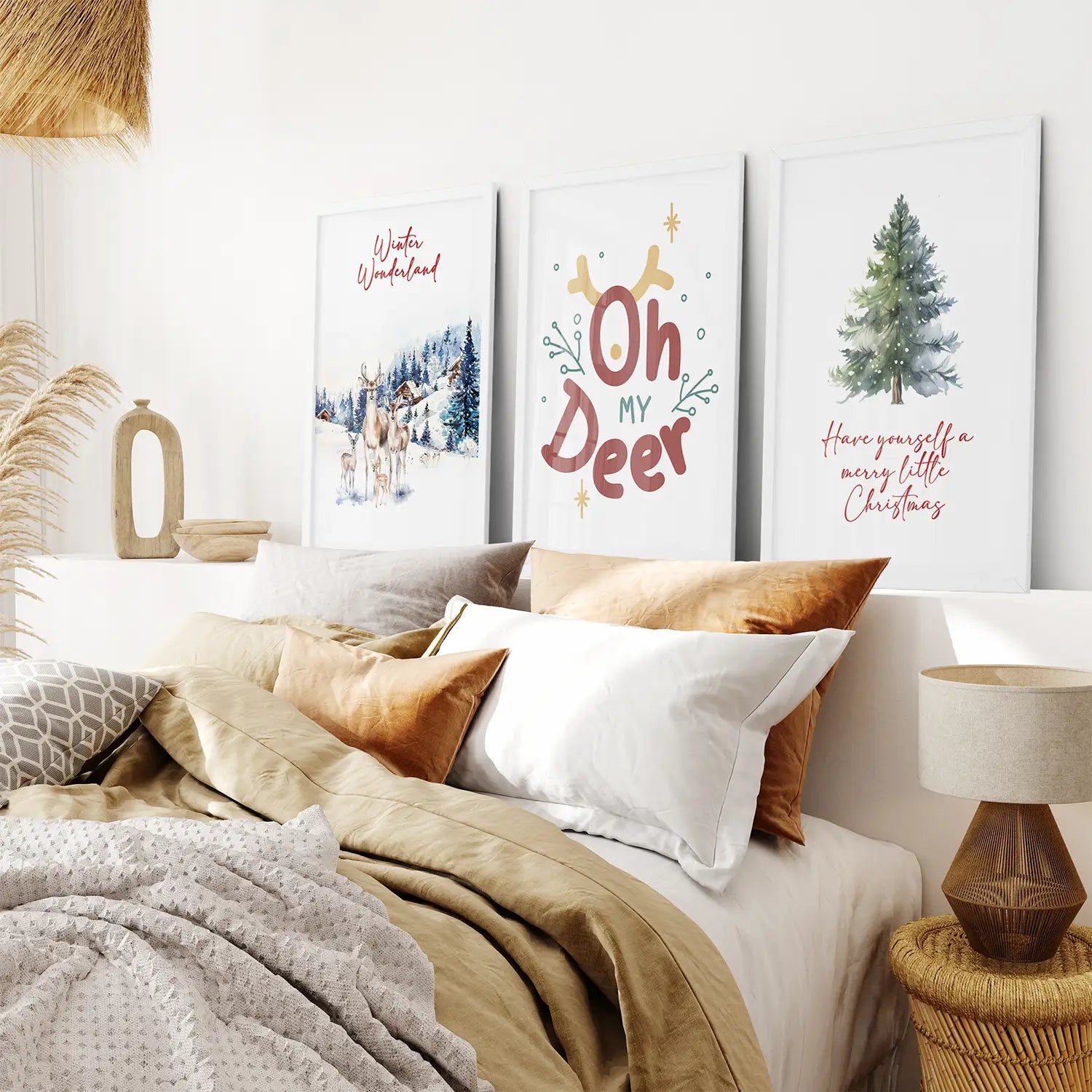 Winterwunderland Weihnachten Wandkunst-Druck-Set