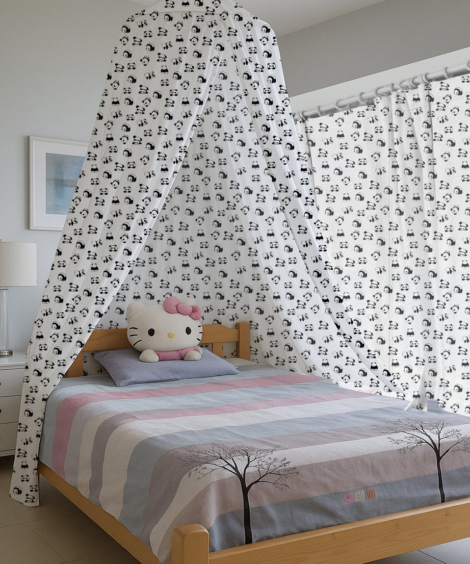 Cute-Panda Printed Canopy