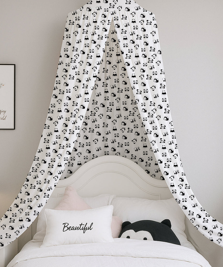 Cute-Panda Printed Canopy