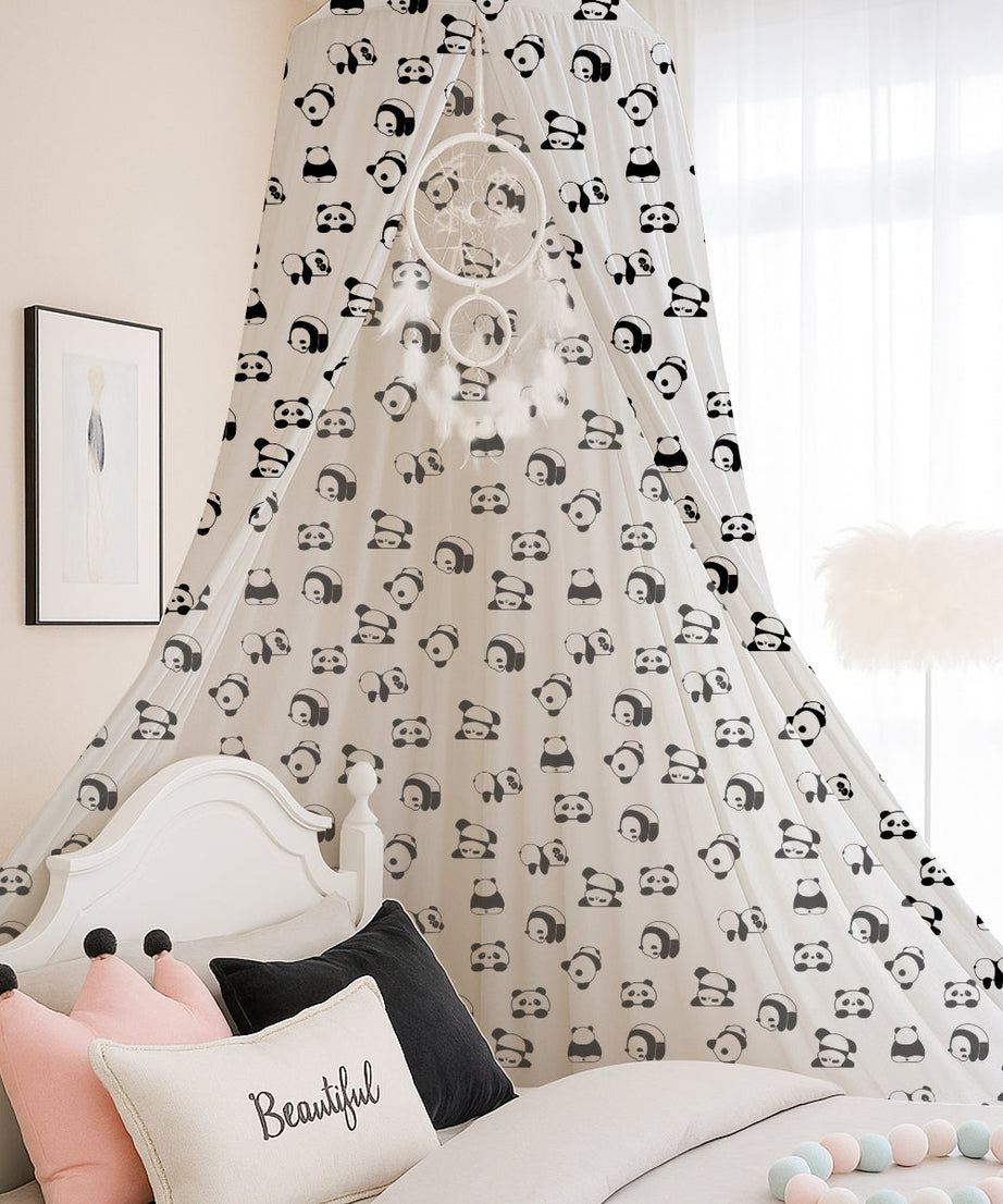 Cute-Panda Printed Canopy
