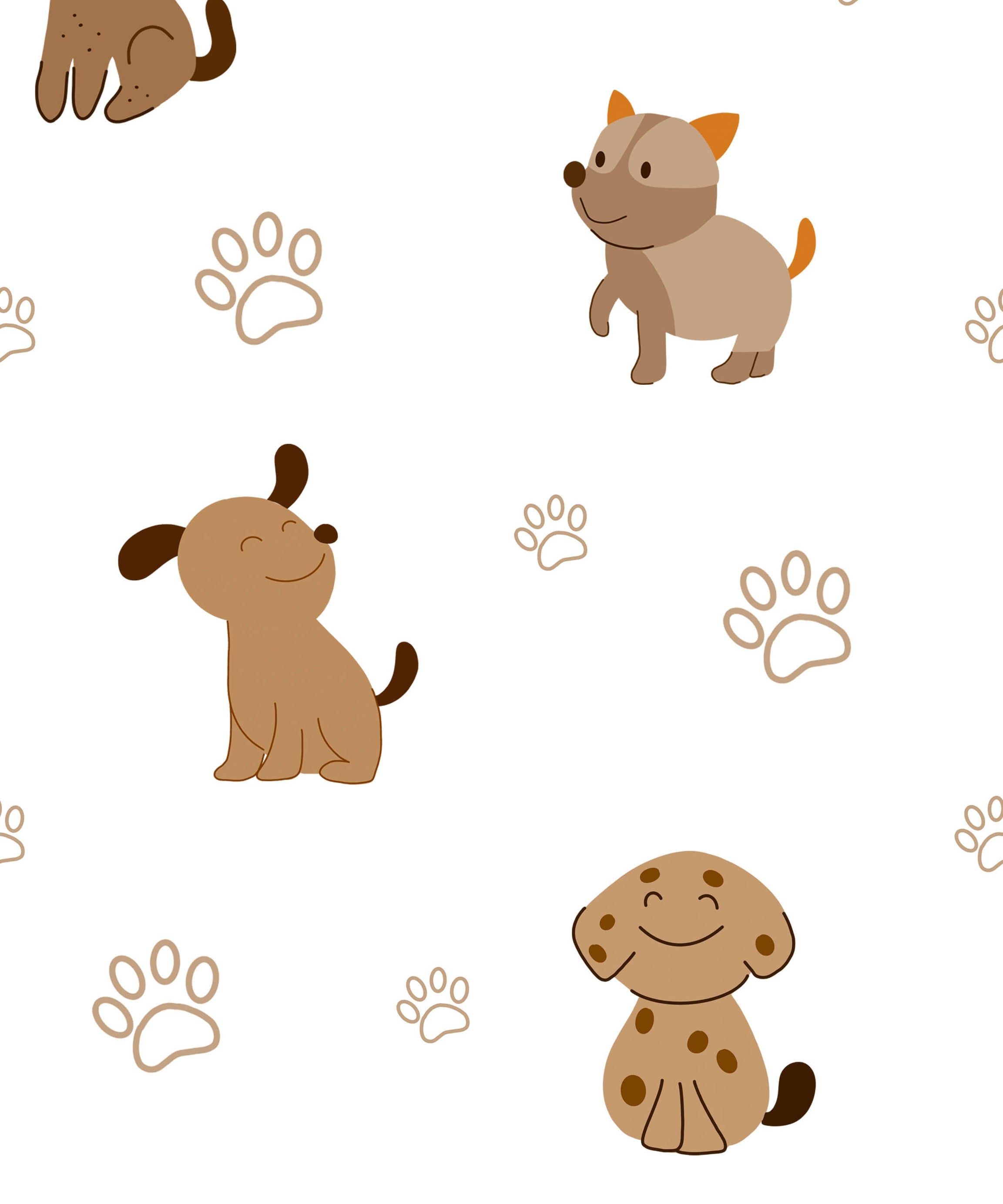 Cute Dog Paw Printed Canopy