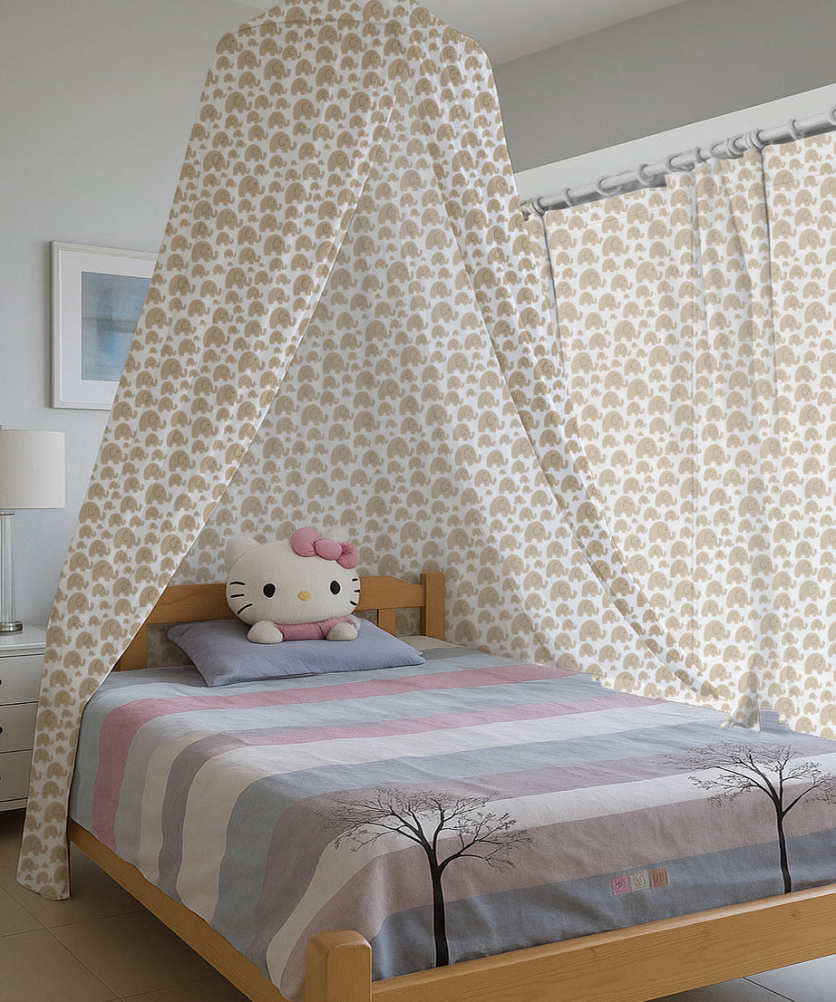 Cute Elephant Printed Canopy