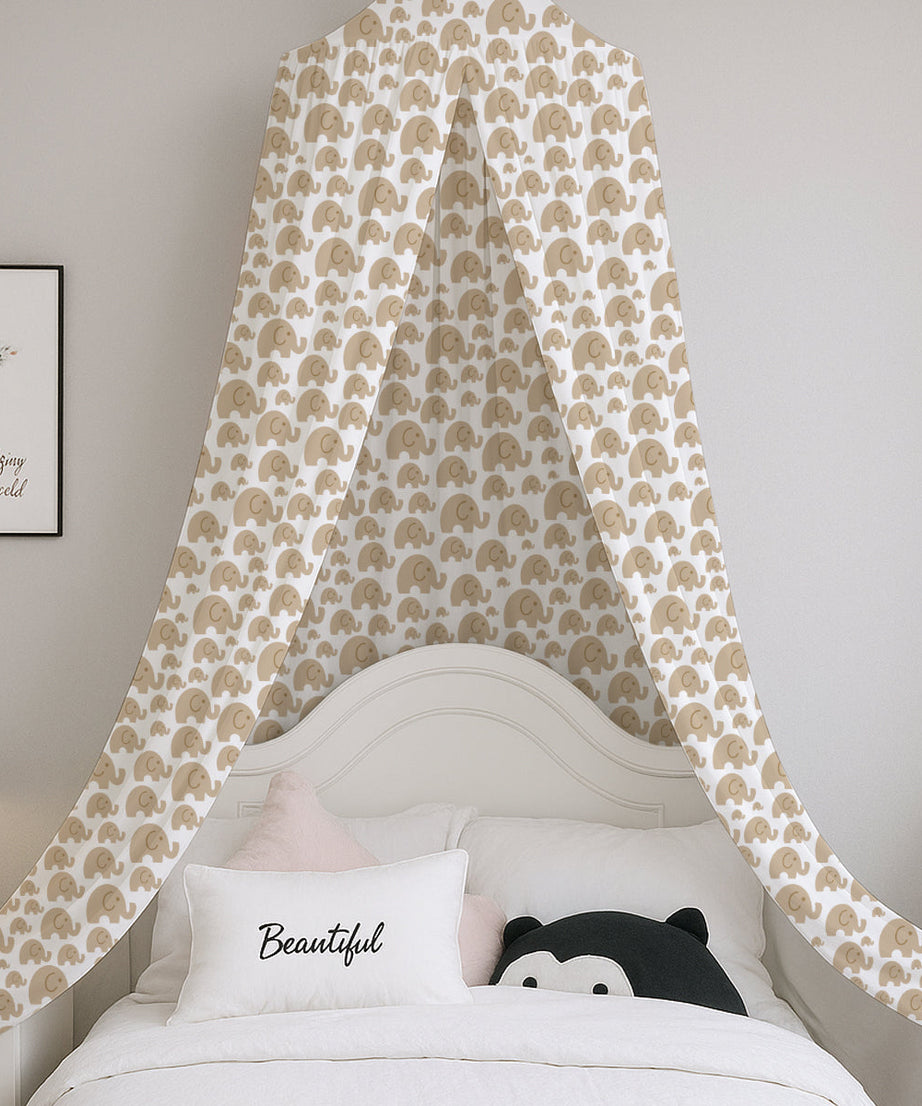 Cute Elephant Printed Canopy