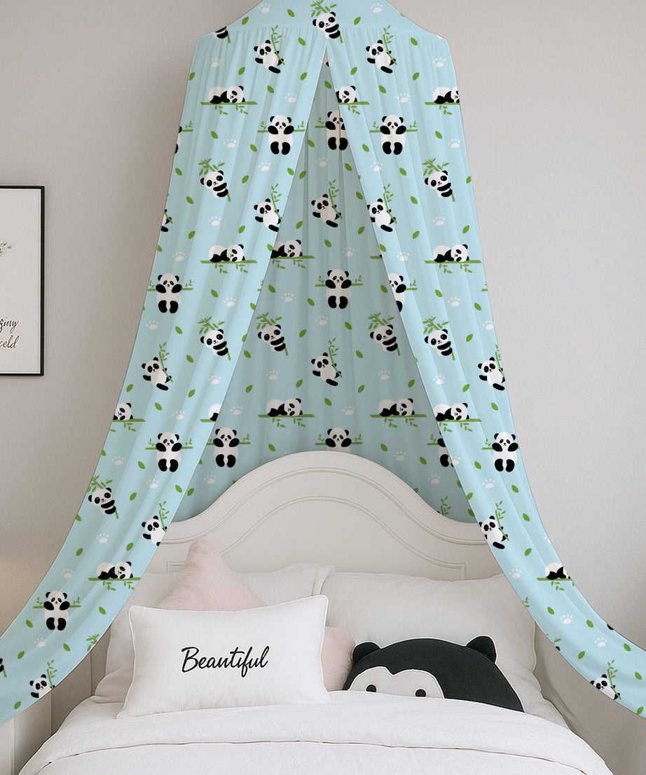 Cute Panda with Bamboo Tree Printed Canopy