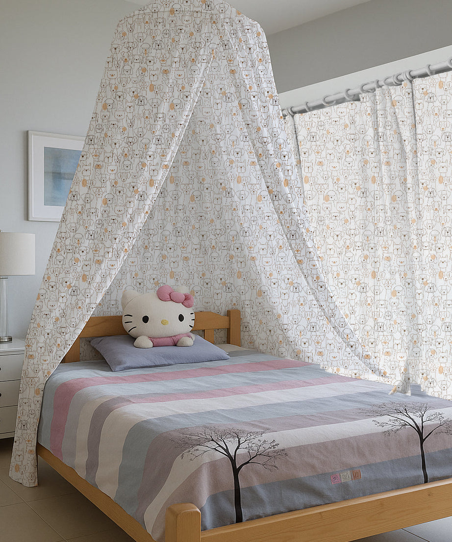 Cute Dogs Printed Canopy
