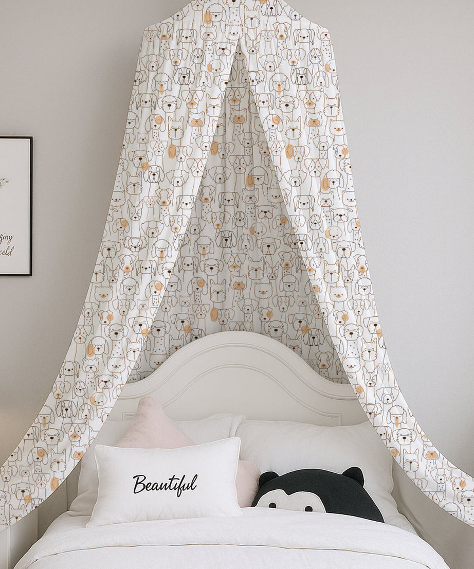 Cute Dogs Printed Canopy