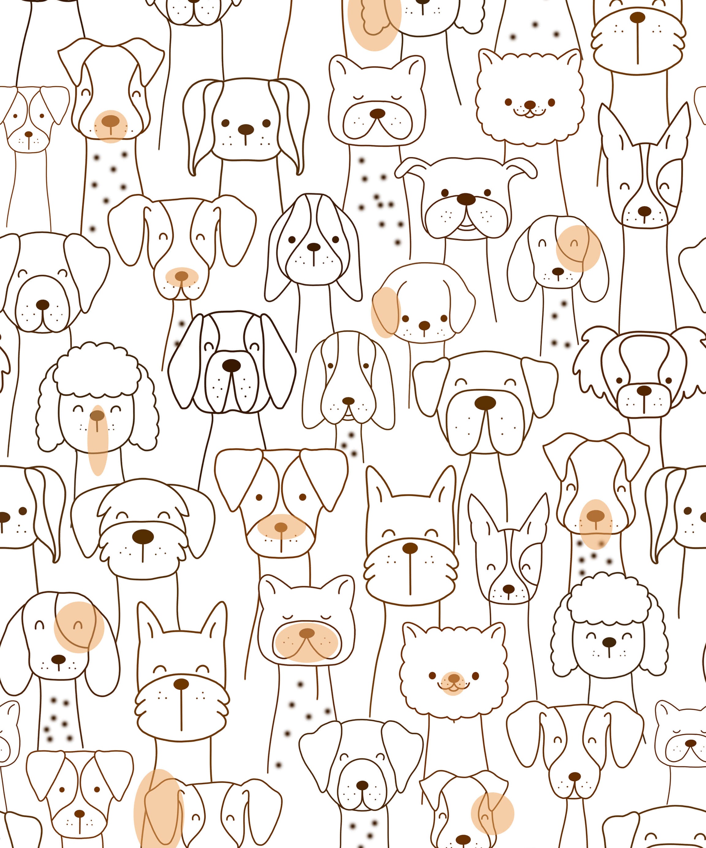Cute Dogs Printed Canopy
