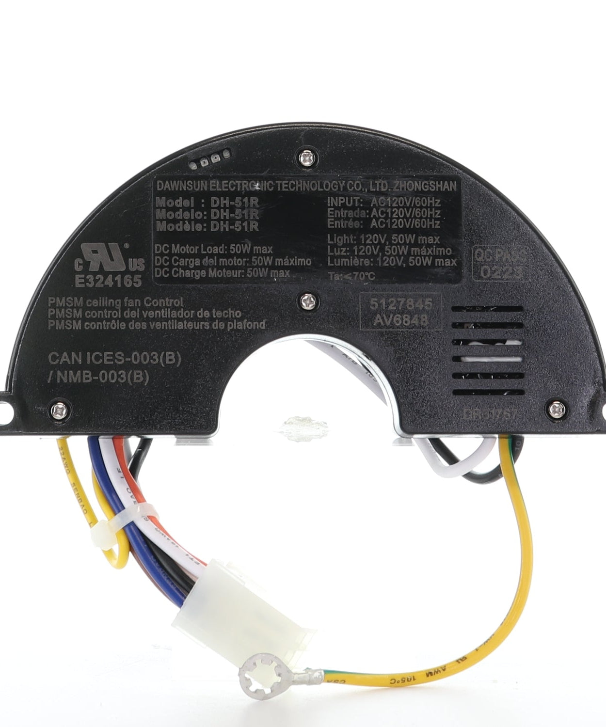 Harbor Breeze DH-51R DC Ceiling Fan Receiver | 60 Inch | Arbormere | Outermark | 6 Speed - 5127845
