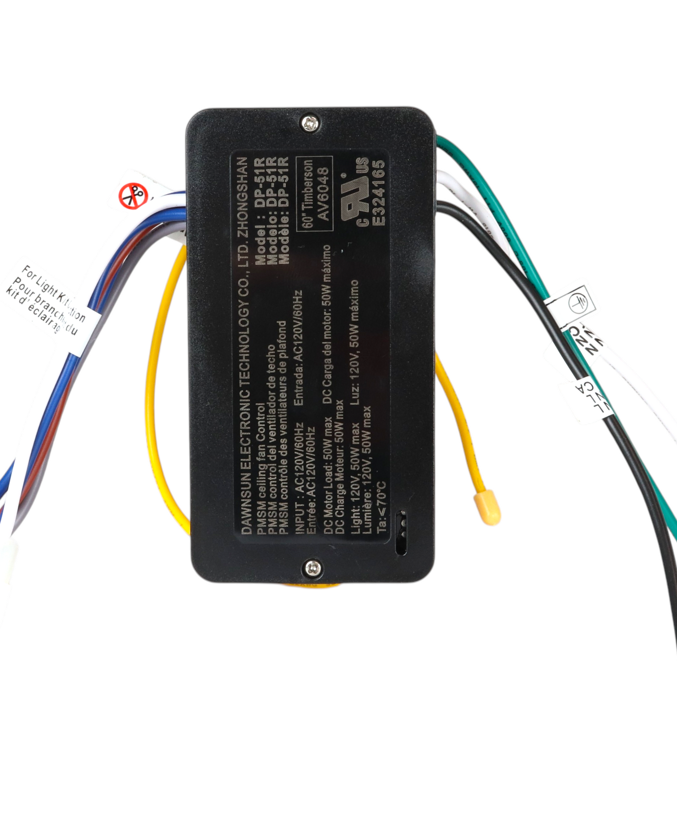 Anderic DP-51R DC Motor Ceiling Fan Receiver for Home Decorators Collection Kayden, Makenna, and Everaine Ceiling fans - DP51R