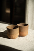 Handmade Pottery Coffee Cup – Rustic Pinkish Red Stoneware