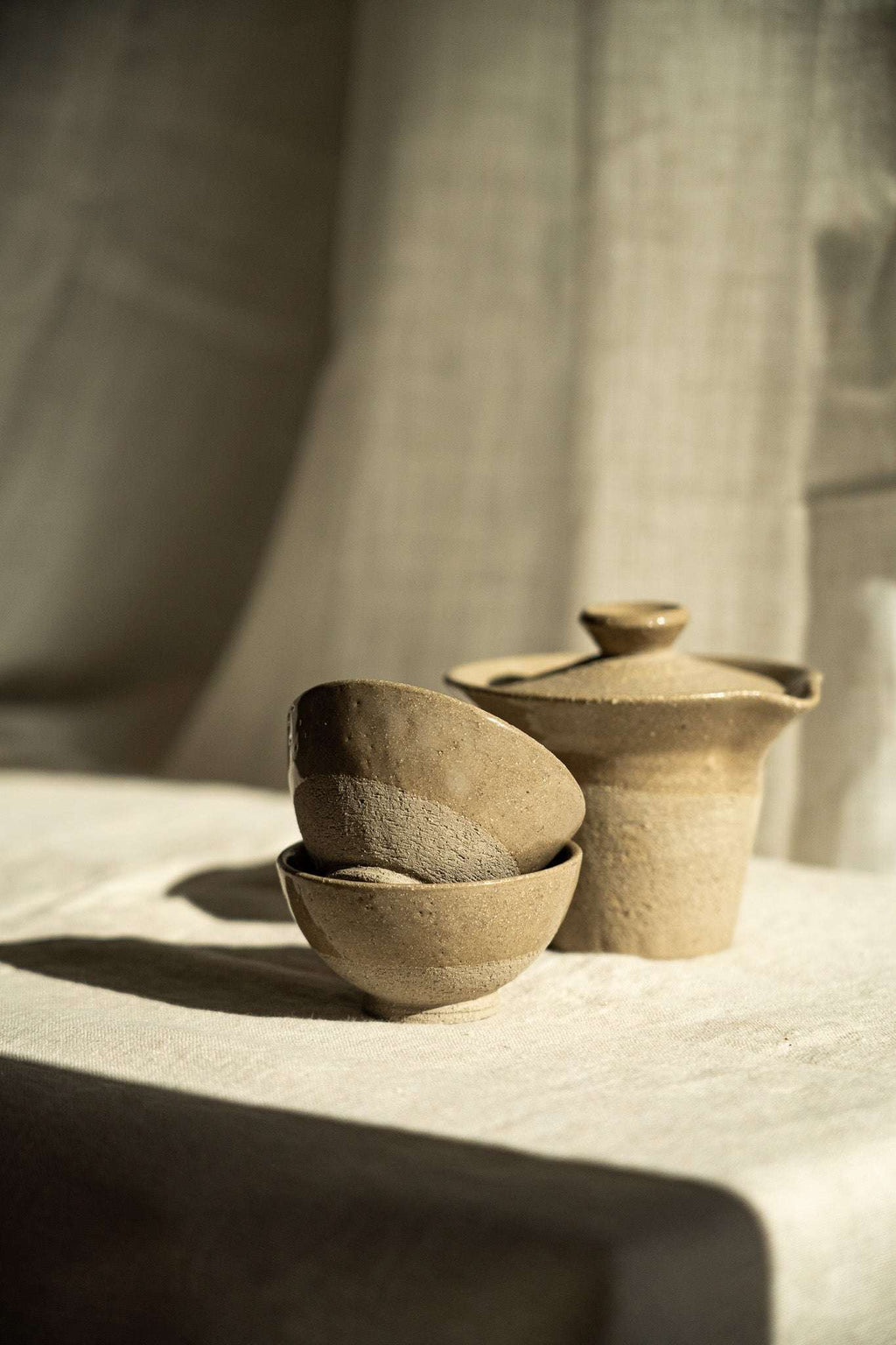 Handmade Stoneware Small Tea Cup – Gray with Speckles