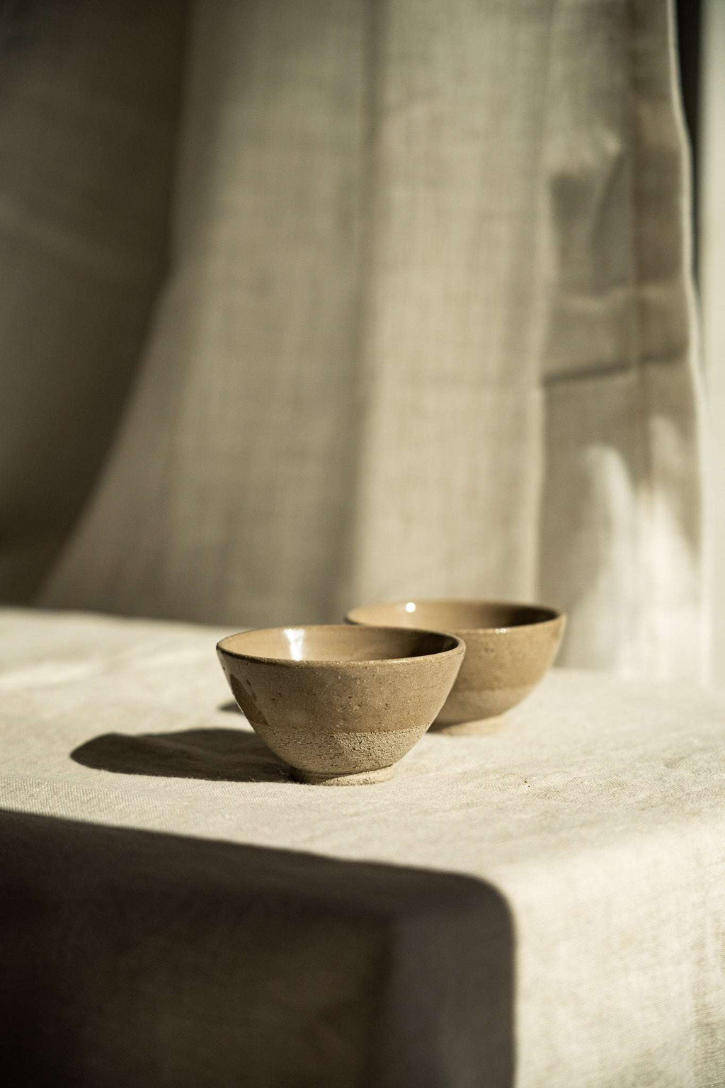 Handmade Stoneware Small Tea Cup – Gray with Speckles
