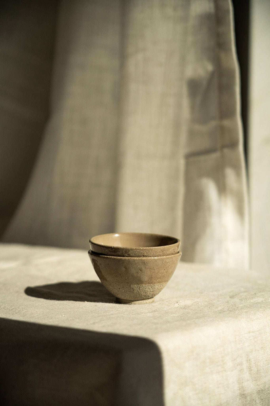 Handmade Stoneware Small Tea Cup – Gray with Speckles