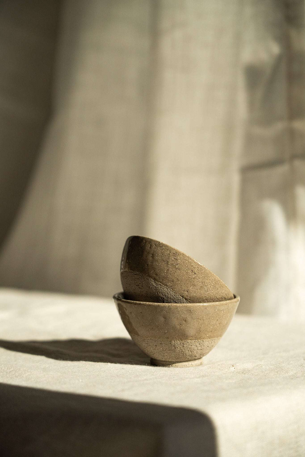 Handmade Stoneware Small Tea Cup – Gray with Speckles