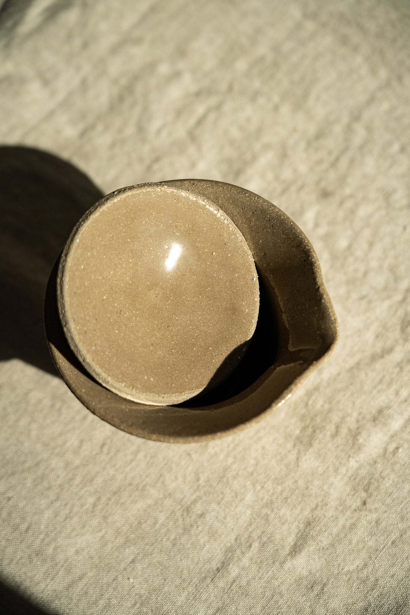 Handmade Stoneware Gaiwan – Gray with Speckles