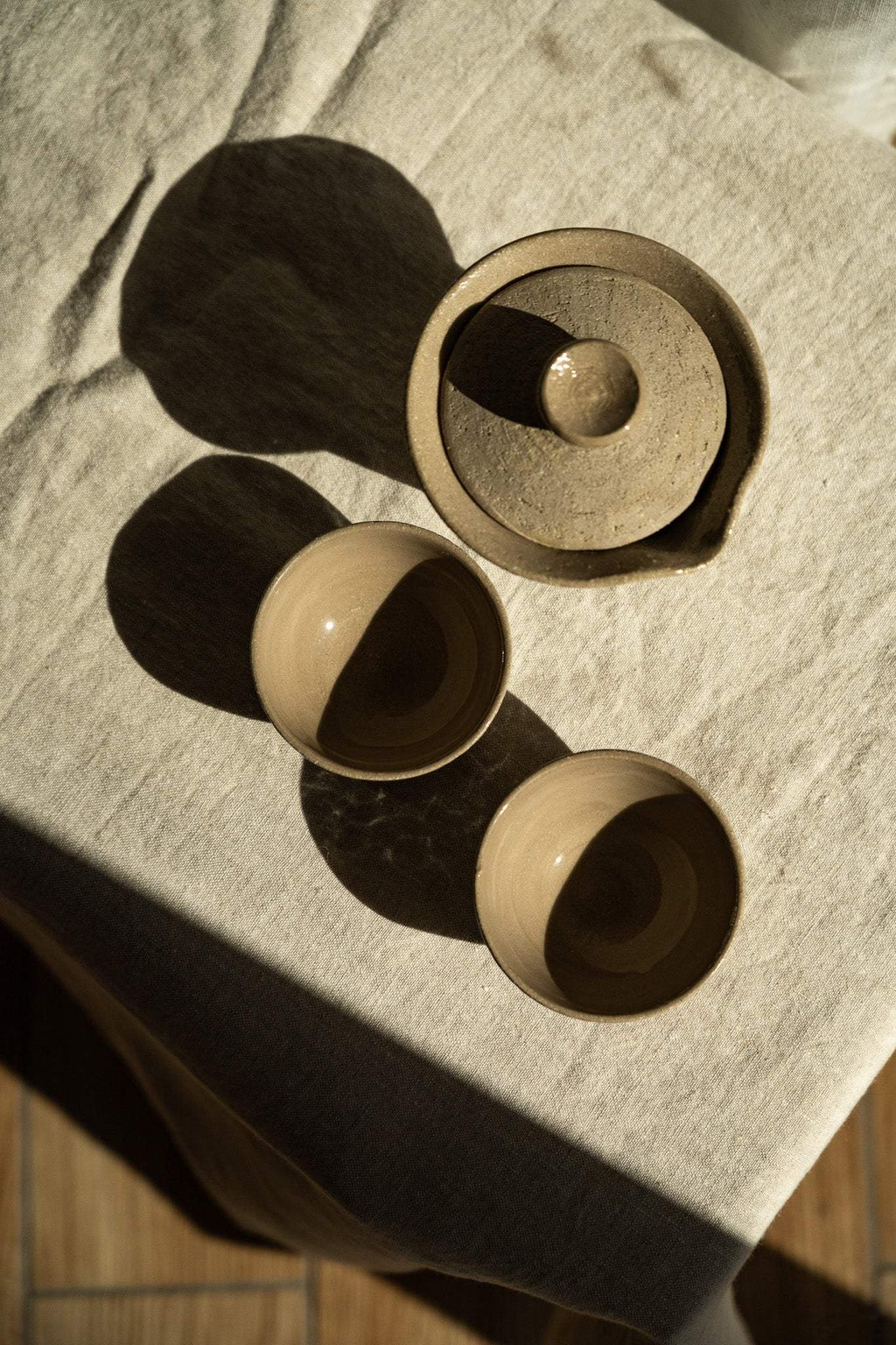 Handmade Stoneware Small Tea Cup – Gray with Speckles