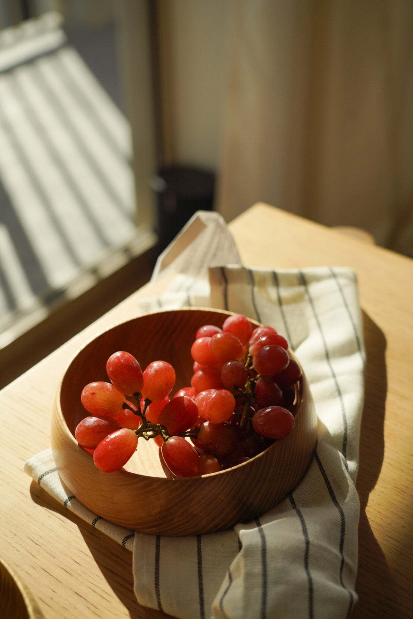 Hand Carved Wooden Plate with High Sides